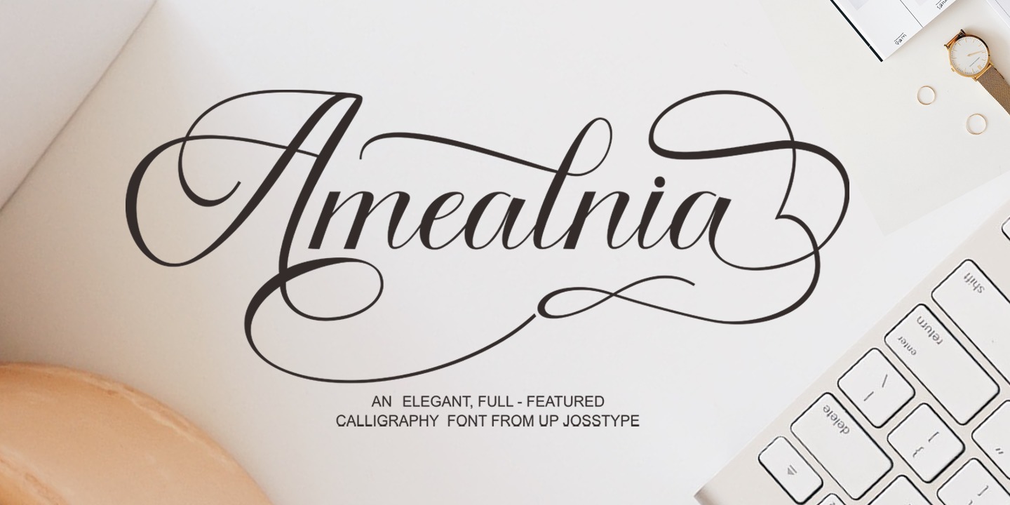 Пример шрифта Amealnia #1